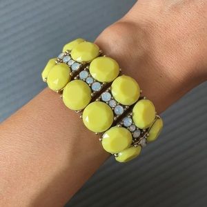 J Crew Yellow Gemstone stretch bracelet
